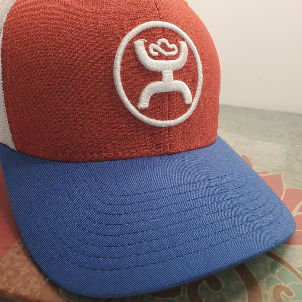 Hooey Cody OHL Snapback Trucker Hat Blue Orange White Adjustable Embroidered